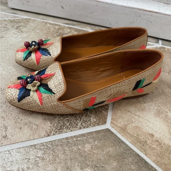 Tory Burch Multicolor Woven Loafers - Picture 2 of 7